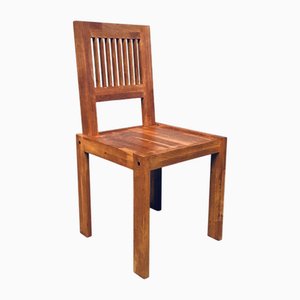 Postmodern Teak Side Chair, France, 1990s