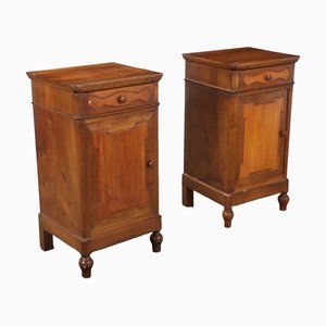 Antique Bedside Tables in Cherrywood, Set of 2