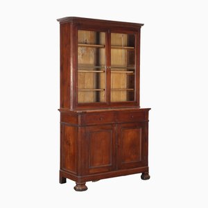 Antikes Louis Philippe Bücherregal aus Nussholz