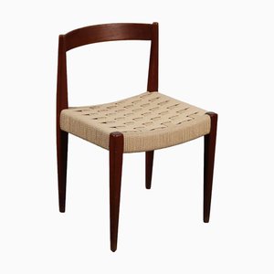 Vintage Chair in Teak and Woven Rope, 1960s