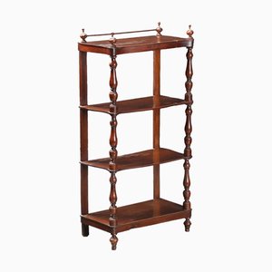 Estantería italiana antigua de nogal