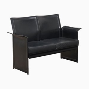 Vintage Sofa in Metal and Leather, 1980s