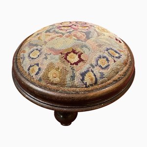 Biedermeier Ottoman with Embroidery, 1820s