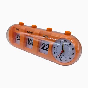 Space Age Orange Pusher Flipclock from Life Style Concept, 1970s