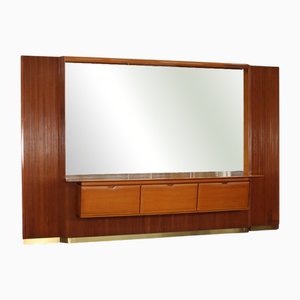 Meuble de Salon Vintage en Bois et Aluminium, 1950s