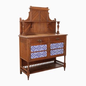 20th Century Art Nouveau Cupboard with 2 Drawers in in Oak