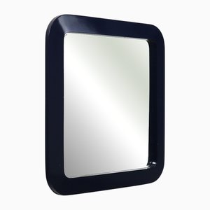 Vintage Mirror in Lacquered Wood and Glass, 1970s
