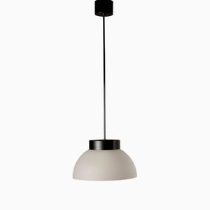 Lampada vintage in alluminio e vetro, Italia, anni '70