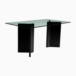 Tisch mit Glasplatte, 1980er