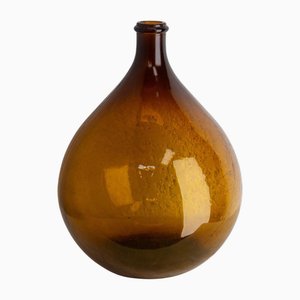 Vintage Amber Glass 20 L Bottle Demijohns Lady Jeanne, 1960s