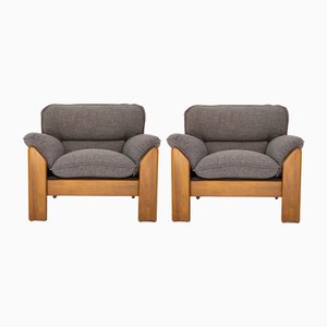 Fauteuils Mid-Century dans le style d'Afra et Tobia Scarpa, Italie, 1970s, Set de 2