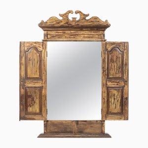Ventana francesa de madera pintada, siglo XIX