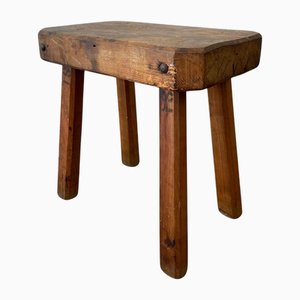 Rustic Farmhouse Chopping Block Table, 1956