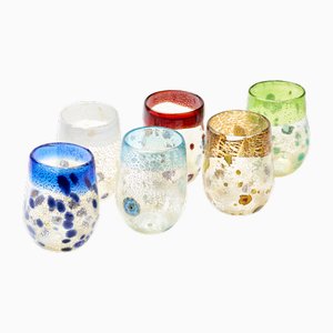 Murano Glass Tequila Glasses by Maryana Iskra for Ribes Studio, 1990s, Set of 6