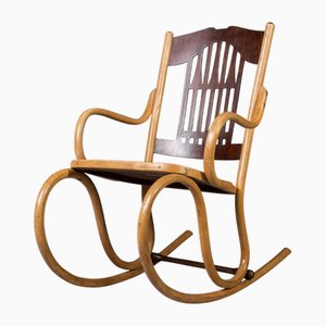 Mecedora modernista de madera curvada de Jacob and Josef Kohn