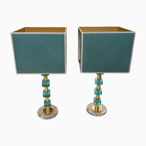 Murano Block Lampen, 2er Set
