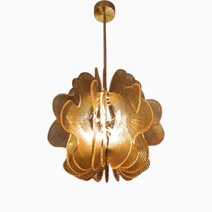 Wavy Golden Plate Ceiling Lamp