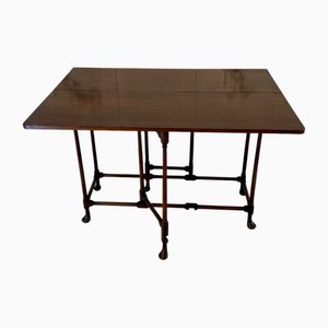 Antique Edwardian Mahogany Spider Leg Drop Leaf Table, 1900S