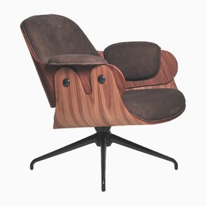 Chaise Basse Nubuk Marron par Jaime Hayon pour BD Barcelona