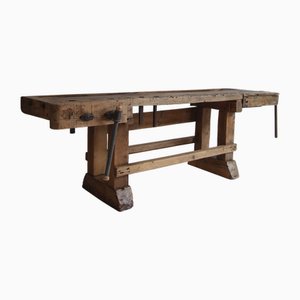 Vintage Oak and Pine Workbench, 1920s