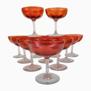 Crystal Champagne Glasses, Set of 12