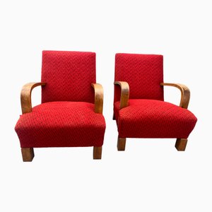 Art Deco Bentwood Armchairs, 1930s, Set of 2