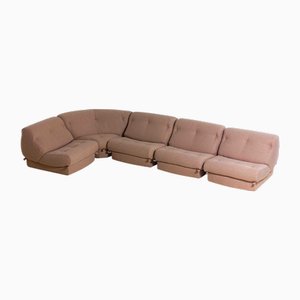 Modular Nuvolone Sofa in Pink Upholstery by Rino Maturi, 1970s, Set of 5