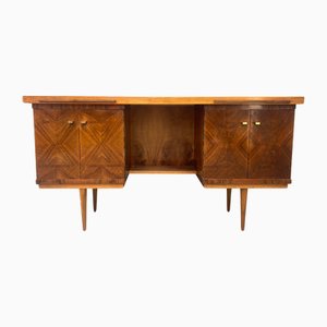 Mid-Century Walnut Writing Desk, Former Czechoslovakia, 1970s