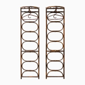 Vintage Garderoben aus Bambus & Rattan, 1960er, 2er Set