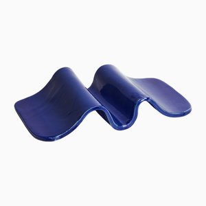 Assiette Ondulée Bleue par Laura Rubio Bañon