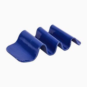 Assiette Ondulée Bleue par Laura Rubio Bañon