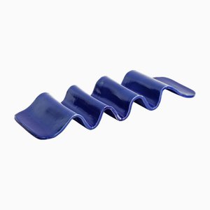 Assiette Ondulée Bleue par Laura Rubio Bañon