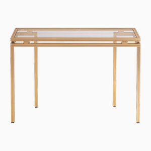 French Gilded Metal Console Table by Pierre Vandel, 1970s