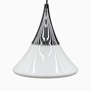 Ceiling Lamp in Opal Glass from Glashütte Limburg, 1970s