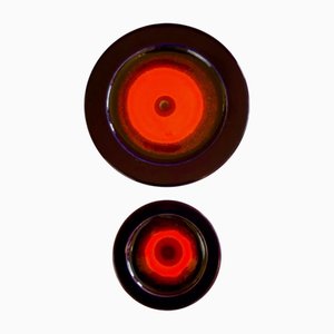 Platos de pared serie Solar de Renée Neue para Hutschenreuther, años 60. Juego de 2