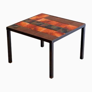 French Ceramic Tiles Coffee Table from Accolay and Cerabati, 20th Century