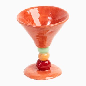 Peach Enchanted Martini Glass by Laura Rubio Bañon