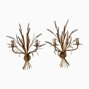 Vintage Florentine Wall Lamps by Hans Kögel, 1970s, Set of 2