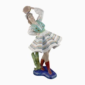 Keramikfigur eines tanzenden Mädchens von Le Bertetti, 1940er
