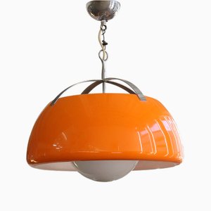 Orange Pendant Light attributed to Artemide, 1960s