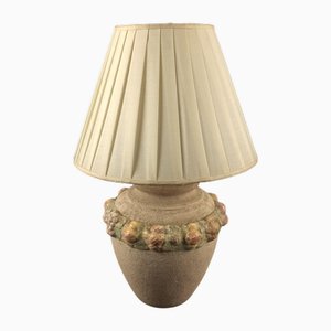 Tischlampe aus Keramik mit Früchten in Relief von Bitossi, 1960er
