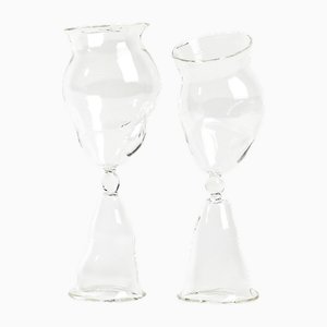 Crumpled Wine Glass by Justine Menard, Set of 2