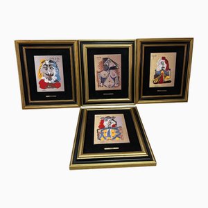 Pablo Picasso, Imaginary Portraits, 1960er, Keramik, Gerahmt, 4er Set