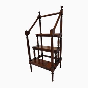 Italian Walnut Library Staircase