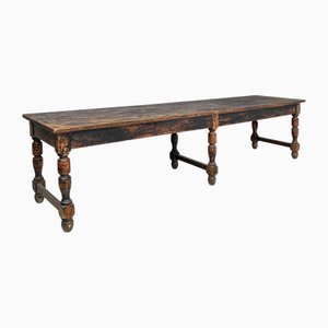Large Antique Italian Dining Table in Wood, 1800s