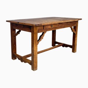 Antiker italienischer Esstisch aus Holz, 1890er