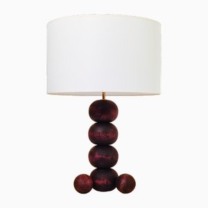Skulpturale kubistische Tischlampe im Stil von Charles Dudouyt, Frankreich, 1940er