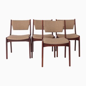 Mid-Century Modern Teak Chairs, 1960s-1970s, Set of 4