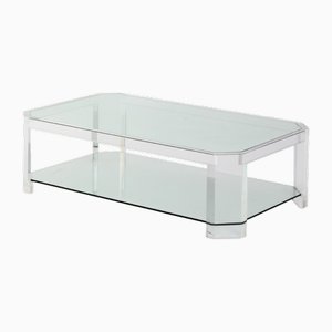 Modernist Transparent Coffee Table attributed to David Lange, 1970s
