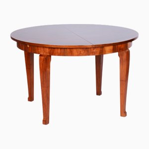 Art Deco Extendable Dining Table in Beech and Walnut, 1920s